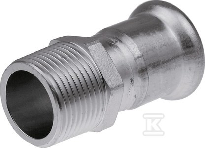 INOX acélp. csatlakozó KM 88,9x3" rozsdamentes, ivóvízre