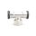 INOX acélpressz T idom 22x3/4"x22BM rozsdamentes, ivóvízre