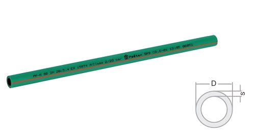 FLUIDTHERM cső ÜVEGSZÁLAS 40*5,5mm PN20, 4fm/szál, 40fm/cs (10000703)
