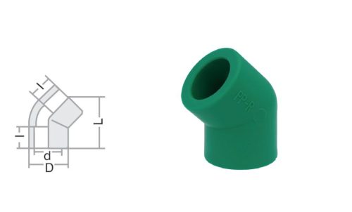 FLUIDTHERM 20mm x 45°BB ív (10001000)