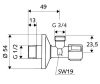 Sarokszelep 1/2"-1/2" Schell Comfort 052170699