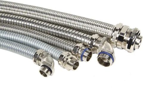 Bekötőcső 35cm 1/2"3/8"BB Tucai (5809) -5+90C°-ig INOXszövéssel 10 bár-ig.