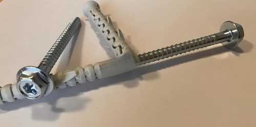 Hatlapfejű peremes TORX csavar + nylon dűbel 10x160