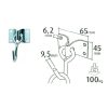 függesztőkampó talpas d=9,5 mm 100 kg