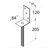 oszloptalp "L" betonozható 80 x 60 x 100 / 4 mm horganyzott (ET)