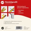 tömítőprofil öntapadós EPDM   6m "P" fehér