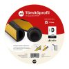 tömítőprofil öntapadós EPDM  50m "D" fekete (21x15mm)