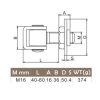 forgáspont állítható M16 d=50 mm (ET)