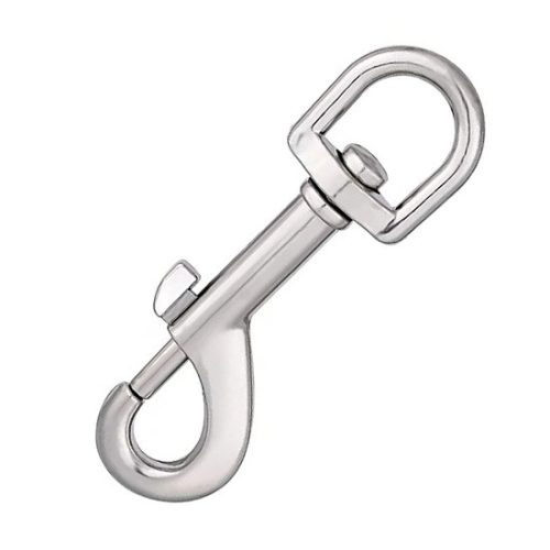 SB karabiner+forgó rugós 50mm nikkelezett