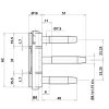 SB fúrtpánt d=16mm háromrészes horganyzott (ajtó)