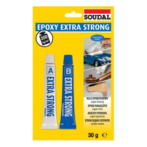 ragasztó Epoxy Extra Strong 30 g (2 x 15 g) Soudal