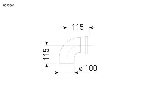 Sime könyök 60/100 90 fok alu koaxiális Uniqa Revolution