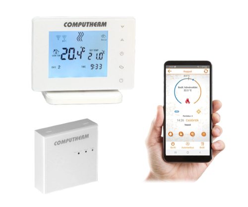 Computherm E400RF wifi termosztát Vezeték nélküli érintőkijelzős vezérlő