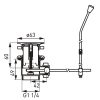 FERRO automata leeresztő szett kiemelő rúddal 5/4"