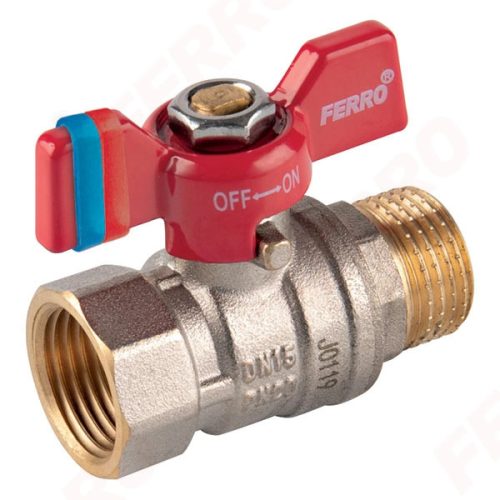 FERRO F-Comfort golyóscsap 1/2" KB fix 18/csomag   144/karton - PILLANGÓ KAROS