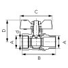 FERRO F-Comfort golyóscsap 1/2" KB fix 18/csomag   144/karton - PILLANGÓ KAROS