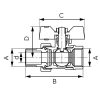 FERRO F-Comfort golyóscsap 1/2" KB HOLLANDIVAL 15/csomag 75/karton