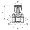 FERRO F-Power Csempeszelep BB 3/4" 4/csomag   20/karton