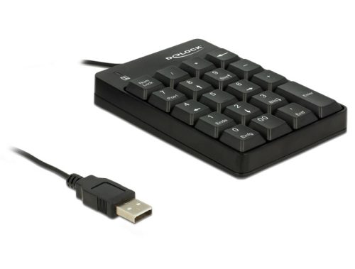 Delock USB numerikus billentyűzet 19 billentyűvel (fekete)