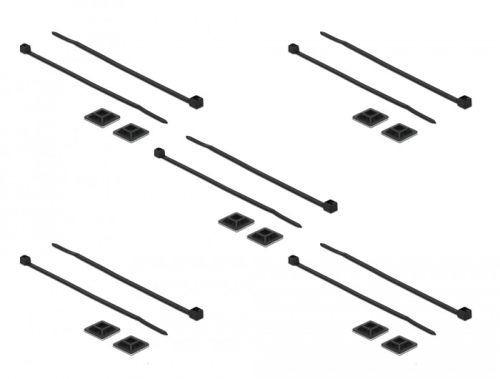 Delock Kábelkötegelő talp 20 x 20 mm, kábelkötegelővel, melynek hossza 200 mm x szélessége 2,5 mm fe