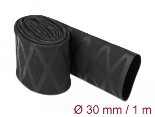 Delock Zsugorcső X-mintás nem csúszós 1 m x 30 mm fekete