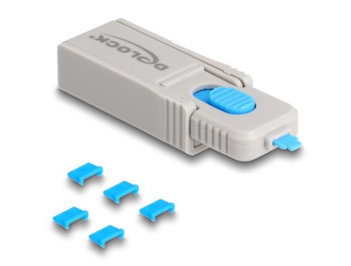 Delock Micro USB port blokkoló szet Micro USB anyához 5 db. + lezáró eszköz