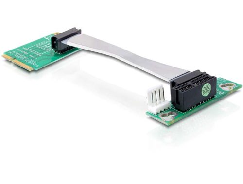 Delock emelőkártya Mini PCI Express > PCI Express x1, balos, 13 cm