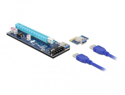 Delock PCI Express Riser kártya x1 - x16, 60 cm-es USB-kábellel