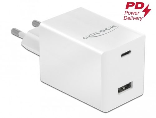 Delock USB töltő USB Type-C  PD 3.0 és A-típusú USB-hez 48 W teljesítménnyel