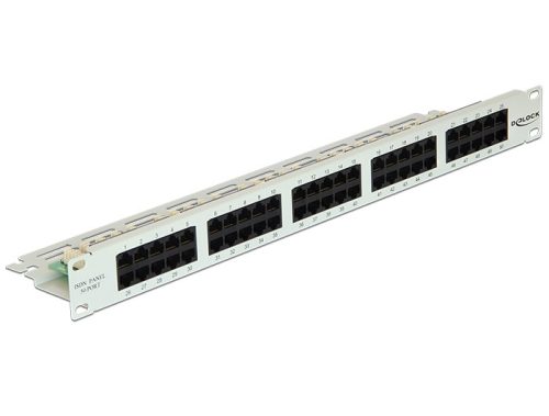 Delock 19  Patch Panel 50 portos Cat.3 ISDN szürke színű