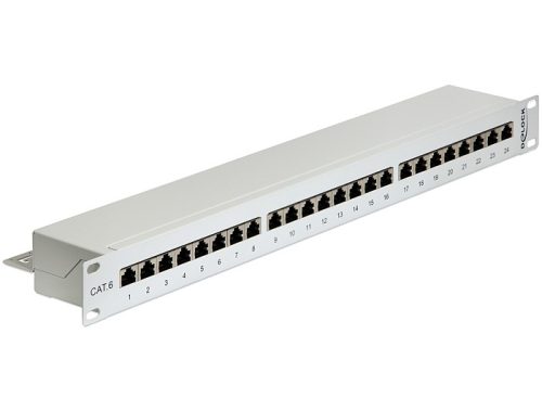 Delock 19  Patch Panel 24 portos Cat.6 szürke