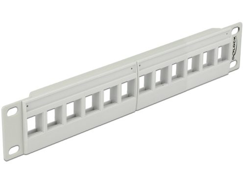 Delock 10" Keystone Patch Panel 12 Port szürke