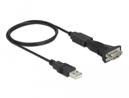 Delock Adapter A-típusú USB 2.0 - 1 x soros RS-232 D-Sub 9 tűs apa anyacsavarokkal