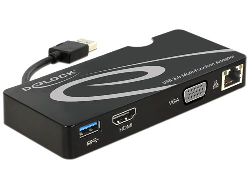 Delock Adapter USB 3.0 > HDMI / VGA + Gigabit LAN + USB 3.0