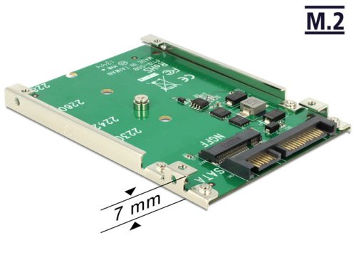 Delock 2.5 -es SATA 22 Pin > M.2 átalakító