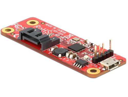 Delock átalakító Raspberry Pi USB Micro-B anya / USB tűs fejléc > SATA 7 tűs