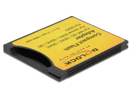 Delock Compact Flash-adapter > iSDIO (WiFi SD), SDHC, SDXC memóriakártyához, 25Mbps