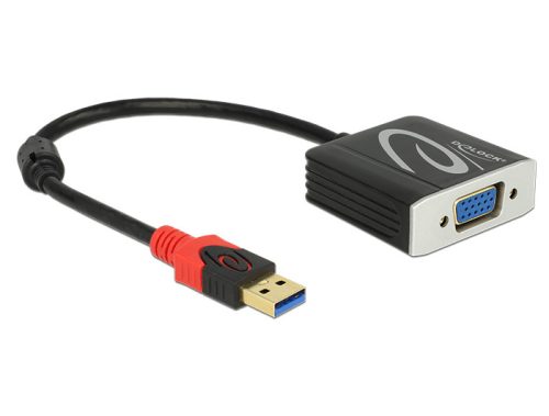 Delock Adapter USB 3.0 A-típusú csatlakozódugóval > VGA csatlakozóhüvellyel