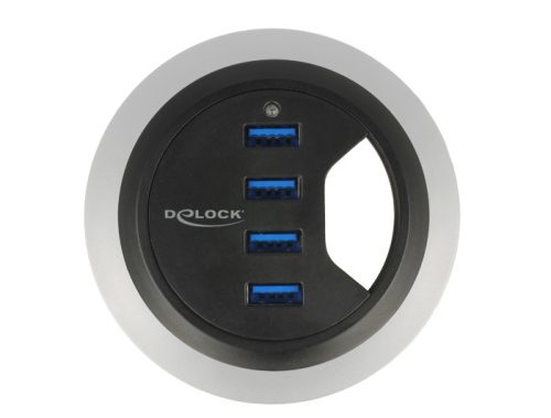 Delock 4 porttal rendelkező asztali USB 3.0 elosztó