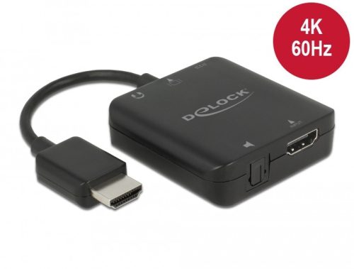 Delock HDMI-hangkivonatoló, 4K 60 Hz, kompakt