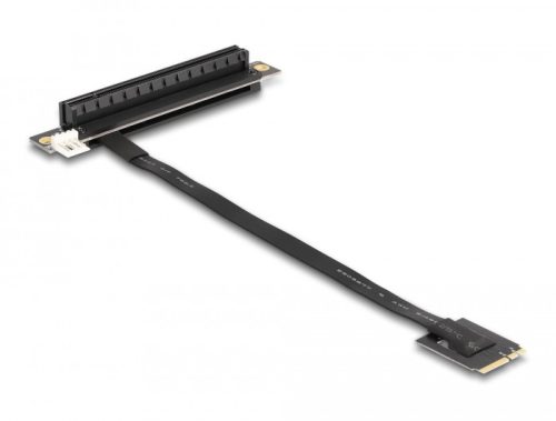 Delock M.2 kulcs A+E - PCIe x16 NVMe adapter hajlított 20 cm hosszú kábellel