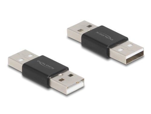 Delock A-típusú USB 2.0 fém adapter apa - apa