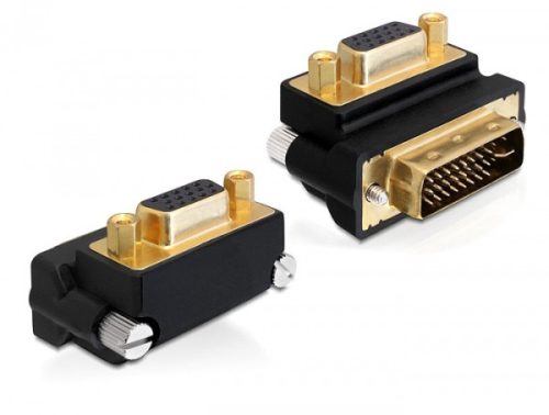 Delock adapter VGA anya > DVI 24+5 pines apa, 270 -ban elforgatott