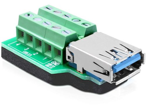 Delock adapter, USB 3.0-A anya > terminal Block 10 pin