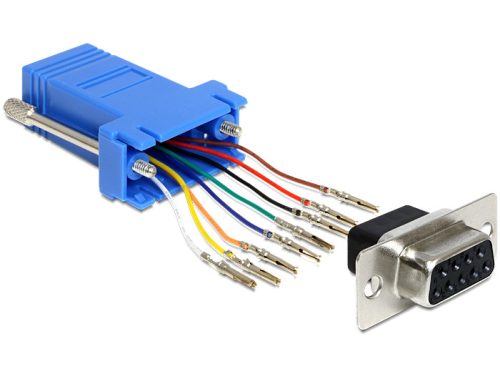 Delock adapter Sub-D 9 Pin anya > RJ45 anya, szerelő készlet