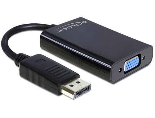 Delock Displayport apa > VGA 15 pin anya + audio + táp adapter