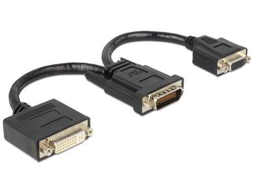 Delock adapter DMS-59 apa > DVI 24+5 hüvely + VGA anya 20 cm