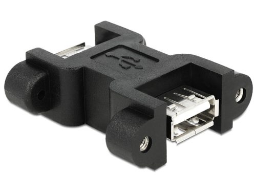 Delock Adapter USB 2.0 A-típusú anya > USB A-típusú anya rögzítő csavarokkal