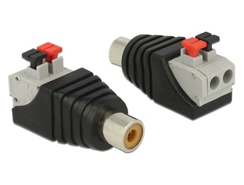 Delock adapter RCA aljzat - 2 pol. nyomógombos sorkapocs