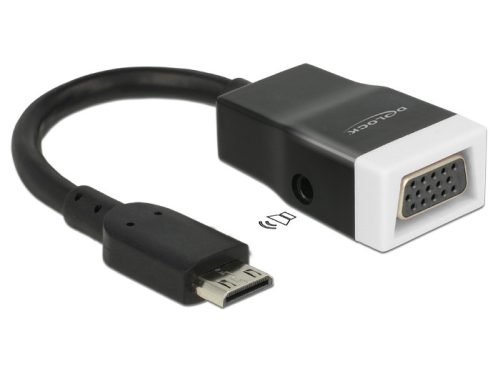 Delock Adapter HDMI-mini C dugó > VGA hüvely audióval